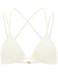 MAISON ANANA - Crossover-Strap Ruched Bikini Top - Lyst
