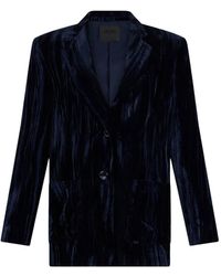 Liu Jo - Blazer En Velours À Design Plissé - Lyst