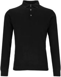 Al Duca d'Aosta - Long-Sleeve Knitted Polo Shirt - Lyst