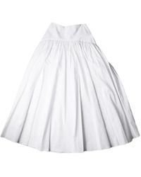 STAUD - Procida Ruffled Midi Skirt - Lyst