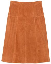 Isabel Marant - Suede A-Line Skirt - Lyst