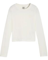 PUMA - X Rosé Top Crop A Maniche Lunghe - Lyst