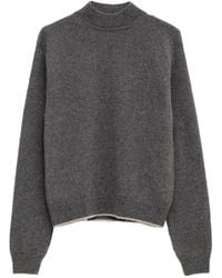 Jacquemus - Contrast-Trim High-Neck Sweater - Lyst