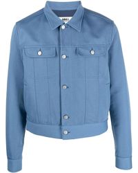 MM6 by Maison Margiela - Button-Down Denim Jacket - Lyst
