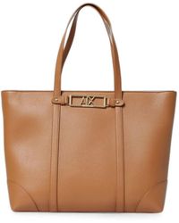 ARMANI EXCHANGE - Logo-Plaque Tote Bag - Lyst