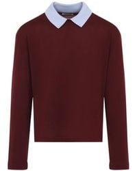 Jil Sander - Polo À Col Contrastant - Lyst