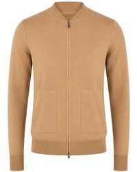FILIPPO DE LAURENTIIS - Chaqueta Bómber De Punto Con Cremallera - Lyst