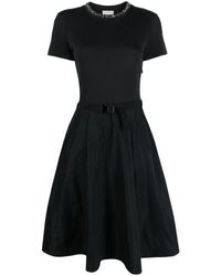 Moncler - Crystal-embellished A-line Dress - Lyst