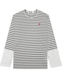 COMME DES GARÇONS PLAY - Striped Long-Sleeve T-Shirt - Lyst