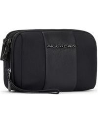 Piquadro - Logo-Plaque Clutch Bag - Lyst