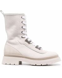 Brunello Cucinelli - Lace-Up Ankle Boots - Lyst