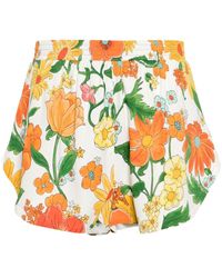 Stella McCartney - Pantalones cortos de chándal con estampado floral - Lyst
