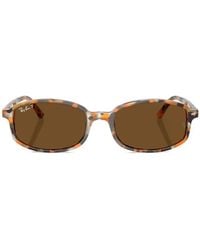 Ray-Ban - Tortoiseshell Oval-Frame Sunglasses - Lyst