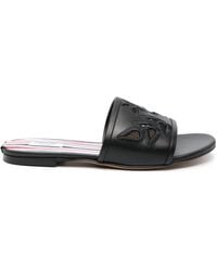 Thom Browne - Icon Claquette Leren Slippers - Lyst