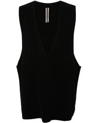 Rick Owens - V Tank Fine-Knit Vest - Lyst