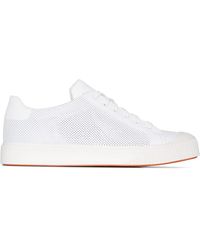 Santoni Zapatillas bajas con perforaciones - Blanco