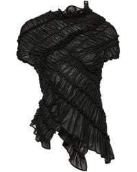 Magda Butrym - Ruffled Ruched Blouse - Lyst
