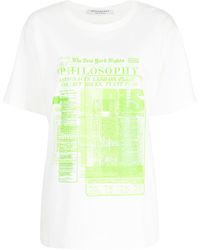 Philosophy Di Lorenzo Serafini - Graphic Logo-print Cotton T-shirt - Lyst