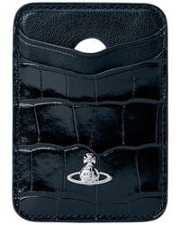 Vivienne Westwood - Croc-Embossed Orb Card Holder - Lyst