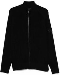 Stone Island - Gerippter Cardigan mit Reißverschluss - Lyst