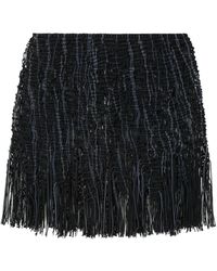 Roberta Einer - Element Gebreide Mini-Rok Met Franje - Lyst