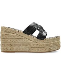 Versace - 115Mm Medusa Wedge Sandals - Lyst