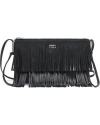 Bimba Y Lola - Small Leather Fringed Clutch Bag - Lyst