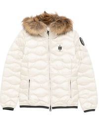 Blauer - Logo-Appliqué Hooded Puffer Jacket - Lyst