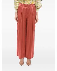 Loulou de Saison - Pleated Satin Tailored Trousers - Lyst