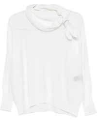 D.exterior - Tie Neck Blouse - Lyst