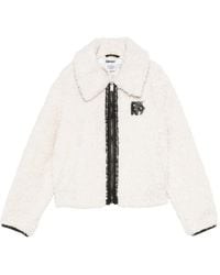 DKNY - Logo-Patch Zip-Up Jacket - Lyst