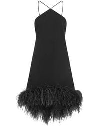 16Arlington - Addy Feather-Trim Mini Dress - Lyst