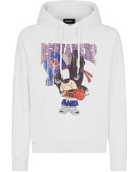 DSquared² - Graphic-print Cotton Hoodie - Lyst