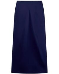 Another Tomorrow - Bias-Cut Midi Skirt - Lyst