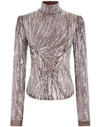 Rabanne - Top Con Lentejuelas - Lyst