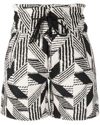 Isabel Marant - High-waisted Graphic-print Shorts - Lyst
