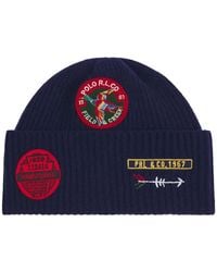 Polo Ralph Lauren - Patch-Detail Ribbed-Knit Beanie Hat - Lyst