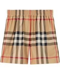 Burberry - Short En Coton À Motif Vintage Check - Lyst
