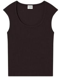 Closed - Ribbed Cap-Sleeve T-Shirt - Lyst