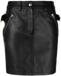 Moschino - High-Waisted Leather Pencil Skirt - Lyst