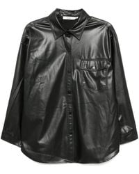 B+ AB - Faux Leather Shirt - Lyst