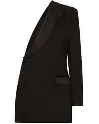 Dolce & Gabbana - One-Shoulder Asymmetric Blazer - Lyst