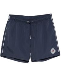 GANT - Maillot De Bain Passepoilé À Logo Imprimé - Lyst