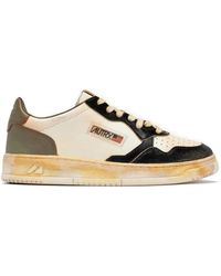 Autry - Medalist Super Vintage Perforated-Toe Sneakers - Lyst