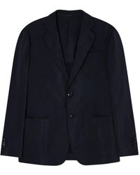 Giorgio Armani - Blazer con bolsillos de parche - Lyst