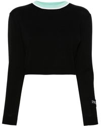 Patou - Cropped-Pullover mit Logo-Patch - Lyst