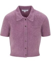 Hevron - Juno Brushed-Knit Button-Up Cardigan - Lyst