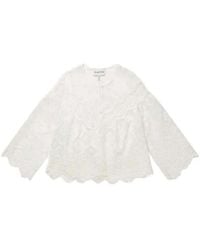 Munthe - Valiance Lace-Trim Blouse - Lyst