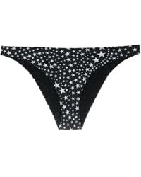 Stella McCartney - Logo-plaque Star-print Bikini Bottoms - Lyst