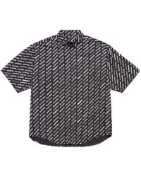 Balenciaga - Stencil Logo-print Short-sleeve Shirt - Lyst